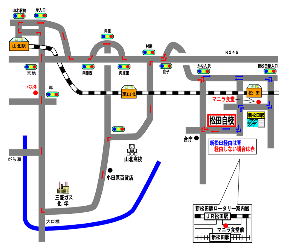 山北方面周辺地図